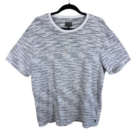 GUESS Gray Heather Cotton Blend Short Sleeve Knit Crew Neck T-Shirt Size XXL - Picture 3 of 9